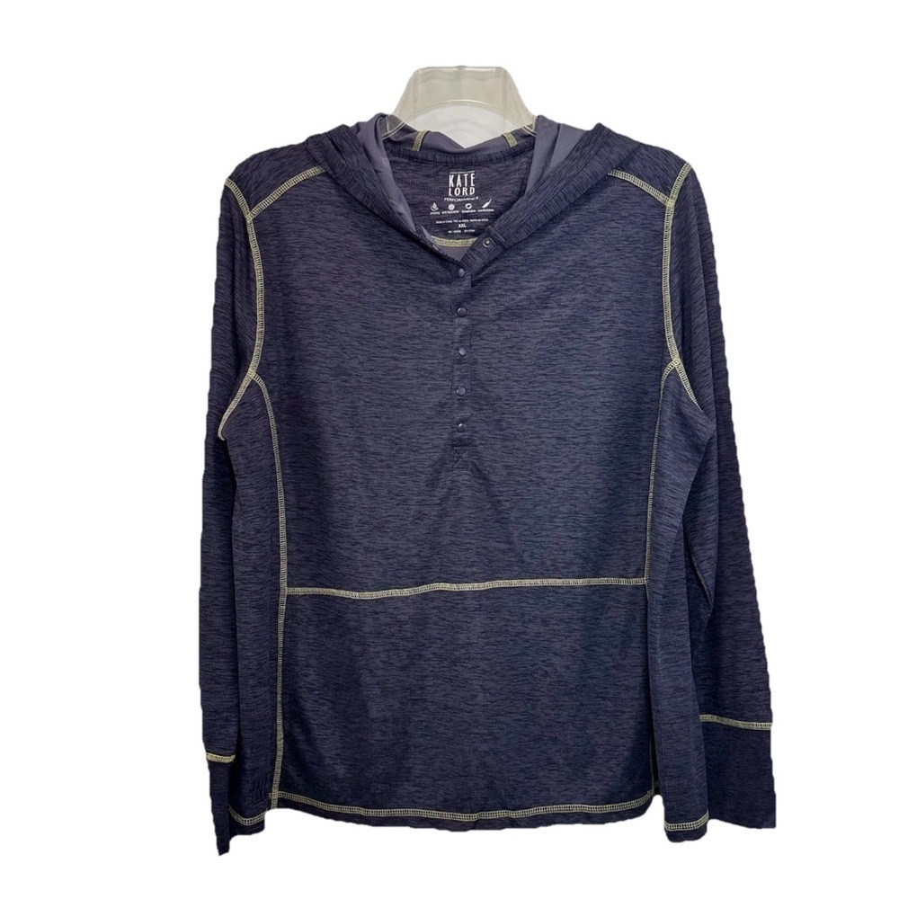 NWOT Kate Lord Lightweight Hooded Sweatshirt Breathable Wicking Comfy Womens XL